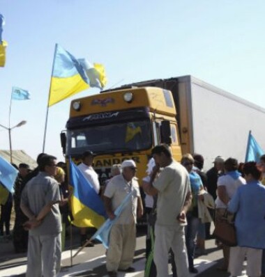 Блокада Крыма в сентябре 2015 года. Фото: EPA