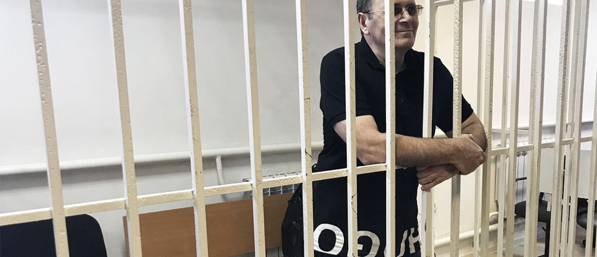 	 Оюб Титиев в Шалинском городском суде. Фото: Екатерина Нерозникова