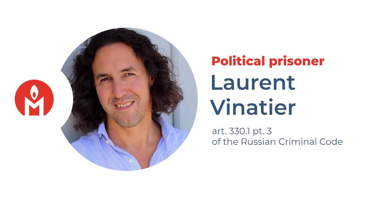 Laurent Vinatier is a political prisoner