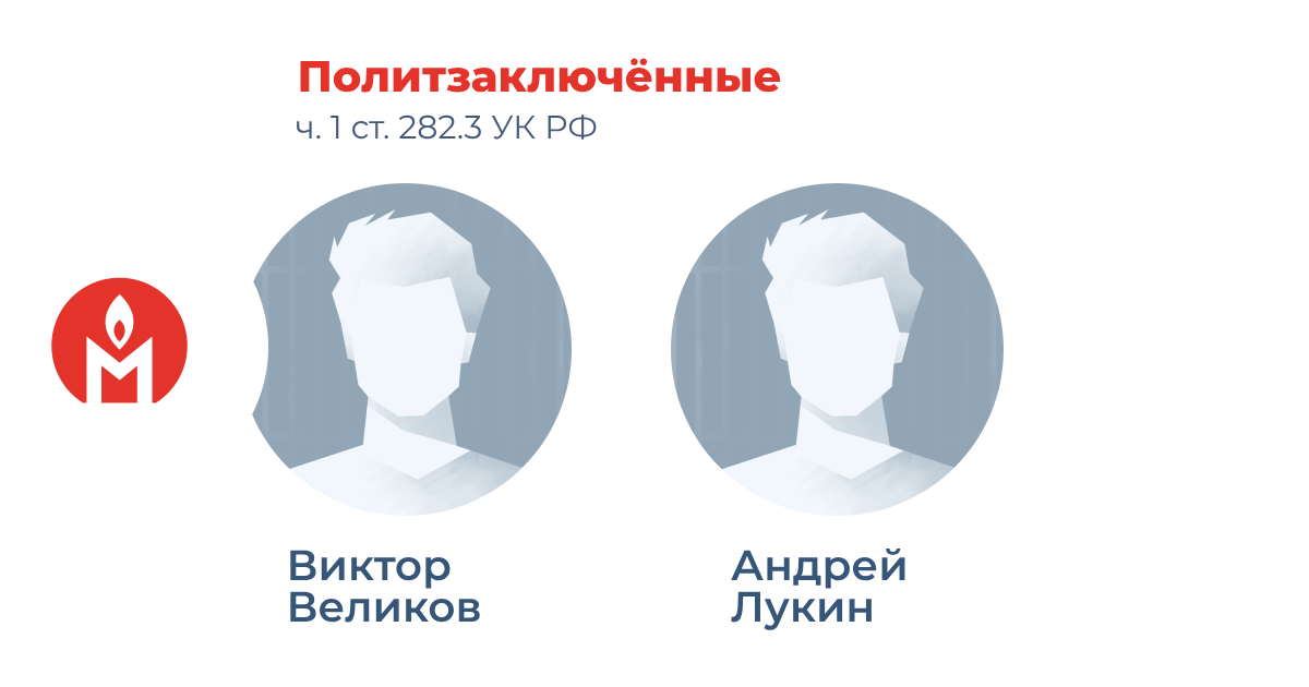 Политзаключённые Виктор Великов и Андрей Лукин