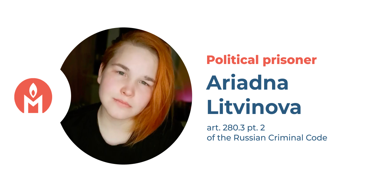 Ariadna Litvinova Is a Political Prisoner